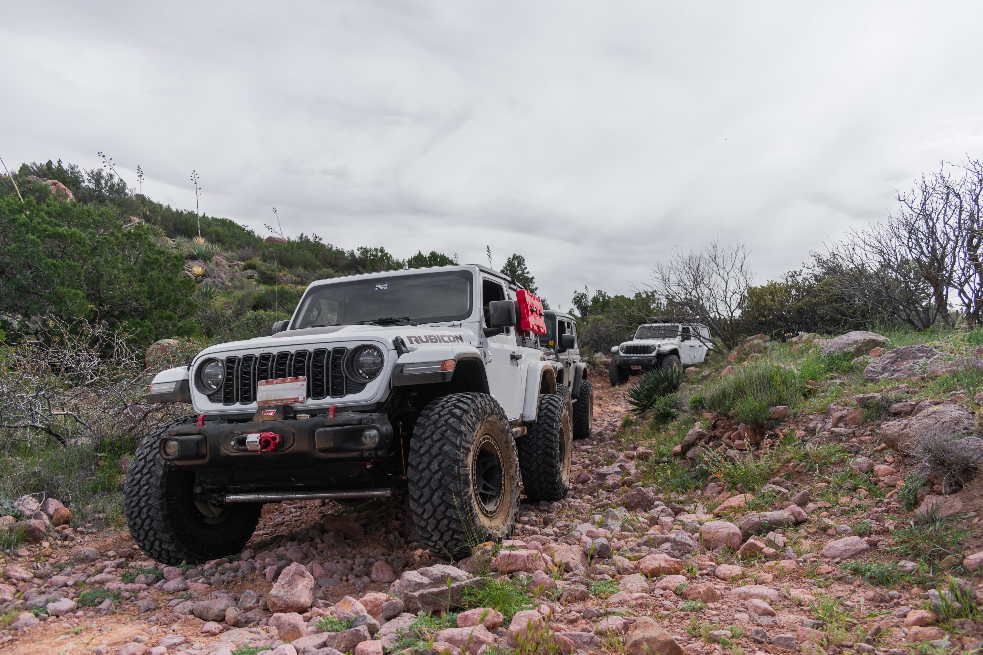 NomadX antenna mount on a red vehicle